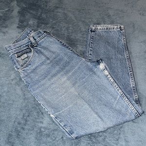 Vintage Wrangler High rise Waist wedgie / mom jeans size 12 petite cotton denim